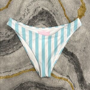 Victoria's Secret Aqua and White Bikini Bottom NEW